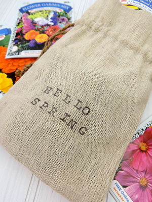 DIY linen bag gifts fit for spring