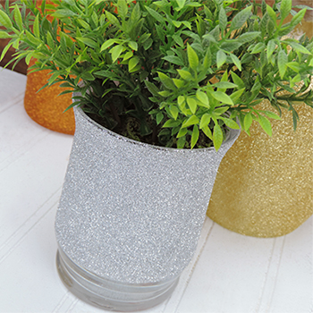 DIY glitter vases