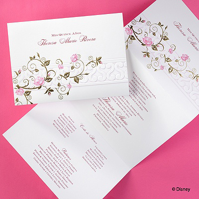 Enchanted Rose - Aurora Quinceañera invitation
