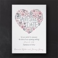 Love Blooms letterpress save the date card