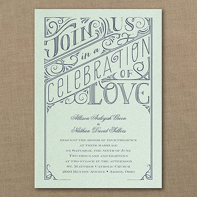 All in the Details wedding invitation