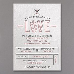 Love Letterpress Invitation