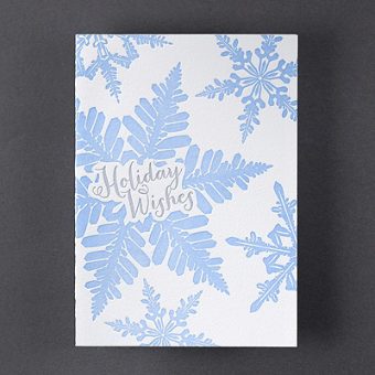 Snowflake Holiday Wishes Holiday Card - Crafted for you