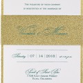 Be Dazzled gold glitter wedding invitation