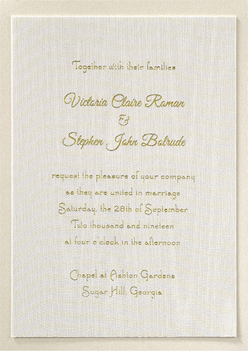 Satin Dreams wedding invitation