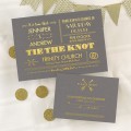 Vintage Typography wedding invitation