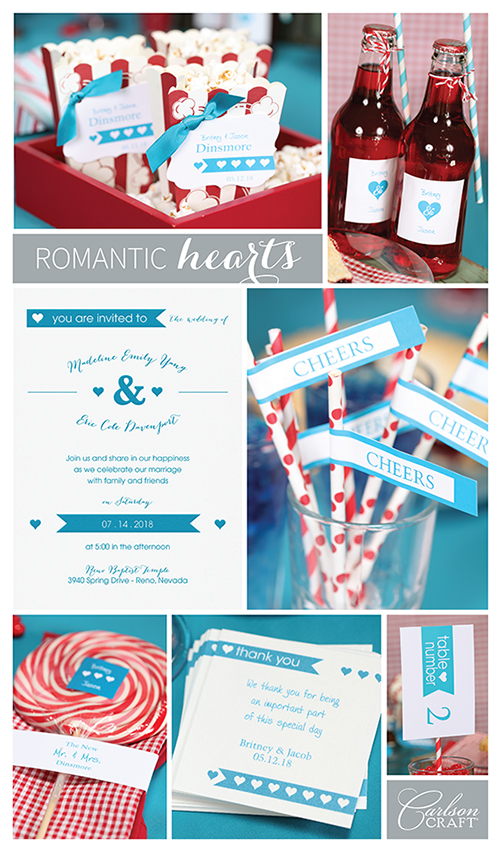 Romantic hearts wedding inspiration