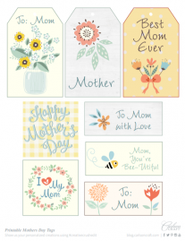 Mother's Day Free Printable Gift Tags | Crafted for you