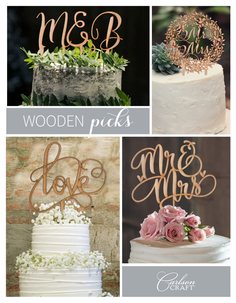 On Trend: Wooden Cake Toppers | Crafted for you