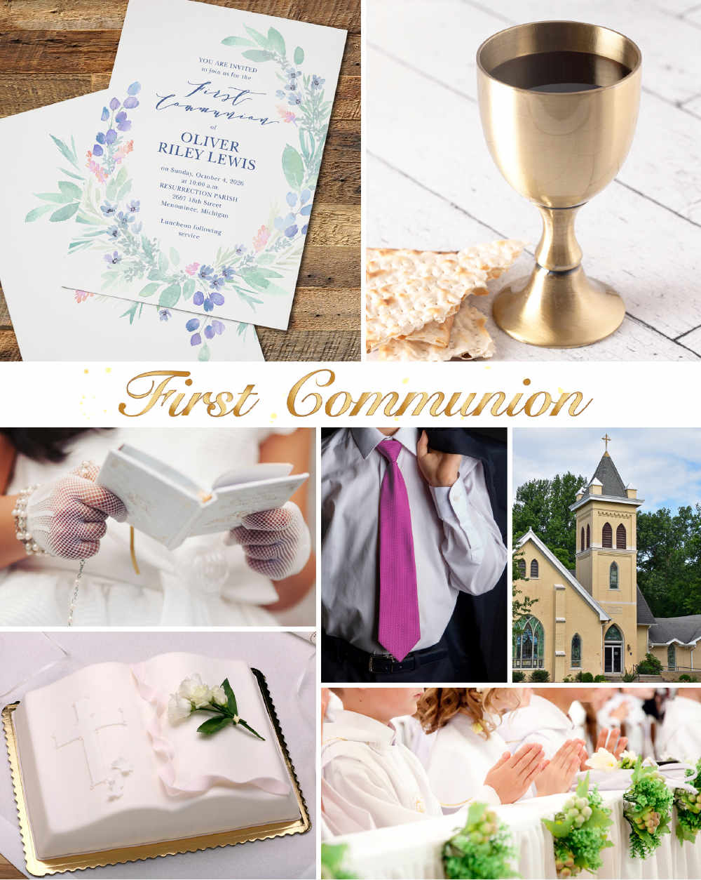 First Communion Invitation Style Story